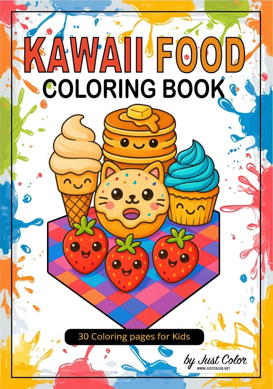 Kawaii Food Coloring Book for Kids